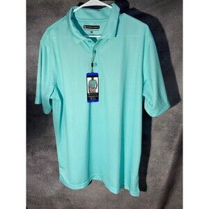 Pebble Beach Men's Large Polo Shirt Green Dry-Luxe Performance Golf NWT